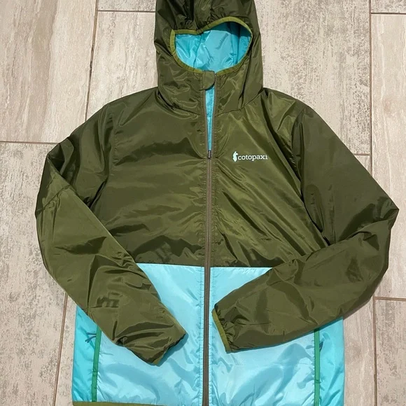 Cotopaxi women’s Jacket - Olive and Aqua - Picture 4 of 6